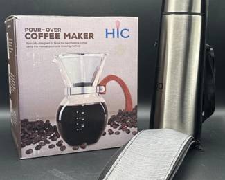 99 PourOverCoffeeMakerStainlessThermosTravelSet
