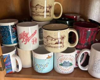 49 CoffeeMugLotMixedVintageModernStarterKitchenSetCups