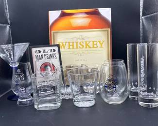 85 WhiskeyLoversLotGlasswareCocktailBookBarwareMix