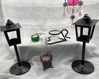 93 CandleHolderLotLanternsHangingCrystalSuncatchersDecor