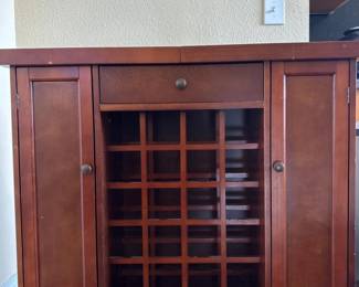 21 ExpandingBarCabinetWineStorageFoldOutTopWood