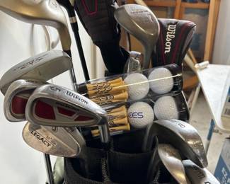 180 WilsonGolfClubSetwBagIronsWoodsBallsTeesComplete