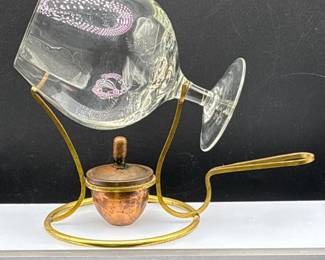 6 VintageSpiritWarmerBrandyWhiskeyLiqueurGlassSet