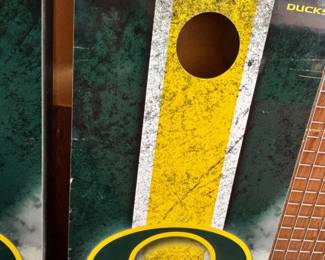 181 OregonDucksCornholeBoardsSetParkingSignTailgate