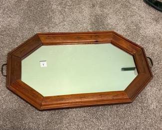 156 RusticWoodOctagonWallMirrorFarmhouseCabinDecor