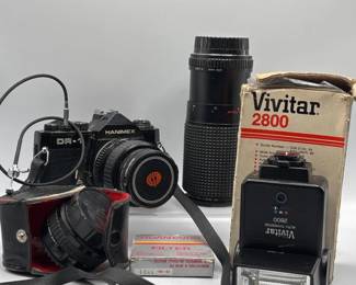 151 HanimexDR1CameraVivitar2800FlashLensLotFilters
