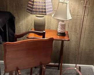 Lamp Trio with Tray Tables