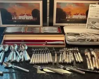 Kirk Pewter Tableware Plainsfield Pattern, Gerber Miming Knives, Gerber Knife Sharpener and More