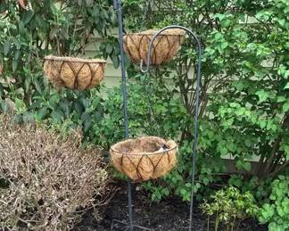 Shepherd Hooks with Coco Liners 3 In Box 2 Double Shepard Hooks