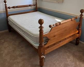 Primitive Cannonball Bed and Patriotic Quilt and Throw Pillows