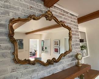 Vintage gold mirror