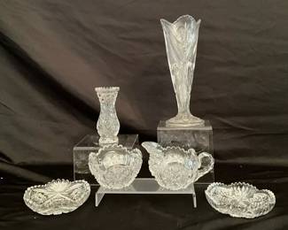 Cut Glasses, Vases  More