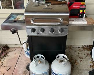 Char Broil Grill, Tools, And Propane Tanks