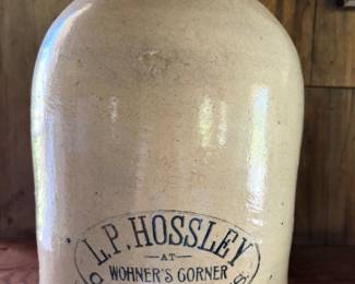 Antique 2 Gal Mississippi Stenc Whiskey Jug from Louis Phillip Hosley 1908- Canton, MS