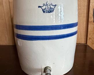 6 Gallon Vintage Ice Water Cooler made by Roseville Pottery