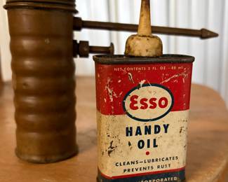Vintage Oil Can and Applicator 