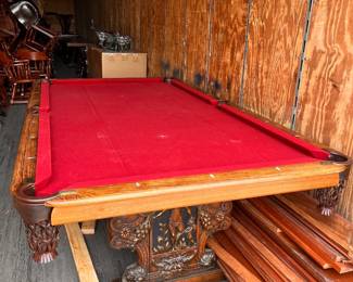 Legs of pool table