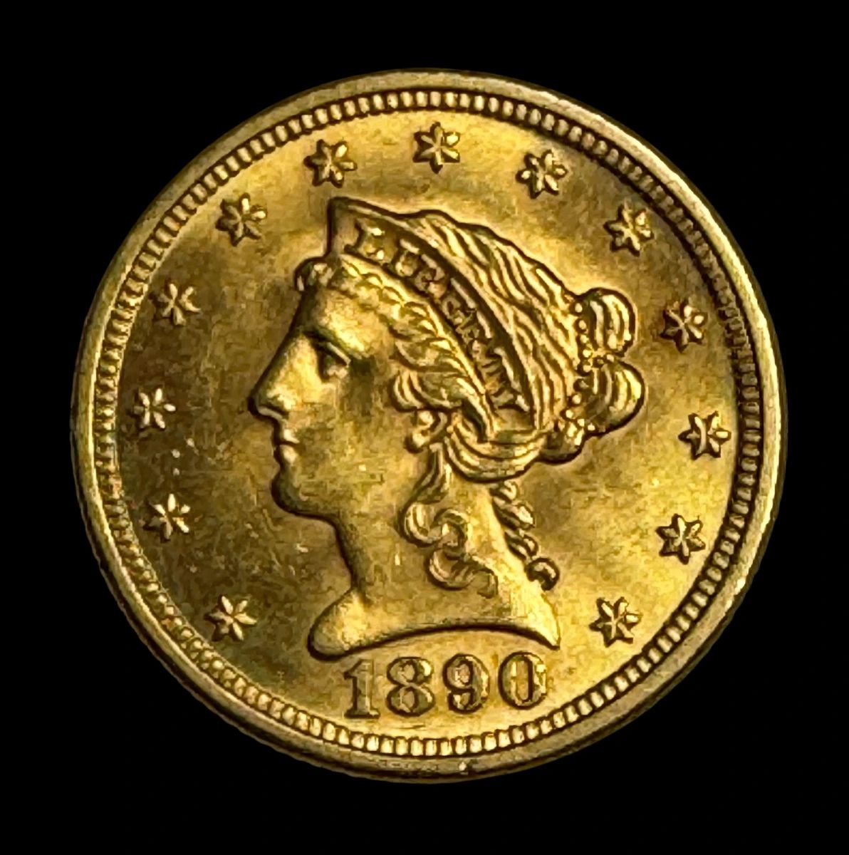 1890 1/4 Eagle Gold $2.5  