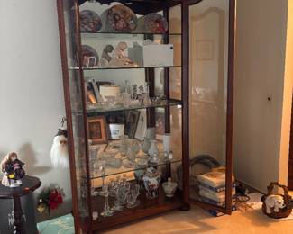 Curio cabinet with collectibles