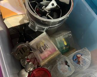 Wine tote with ice. buckets,glasses