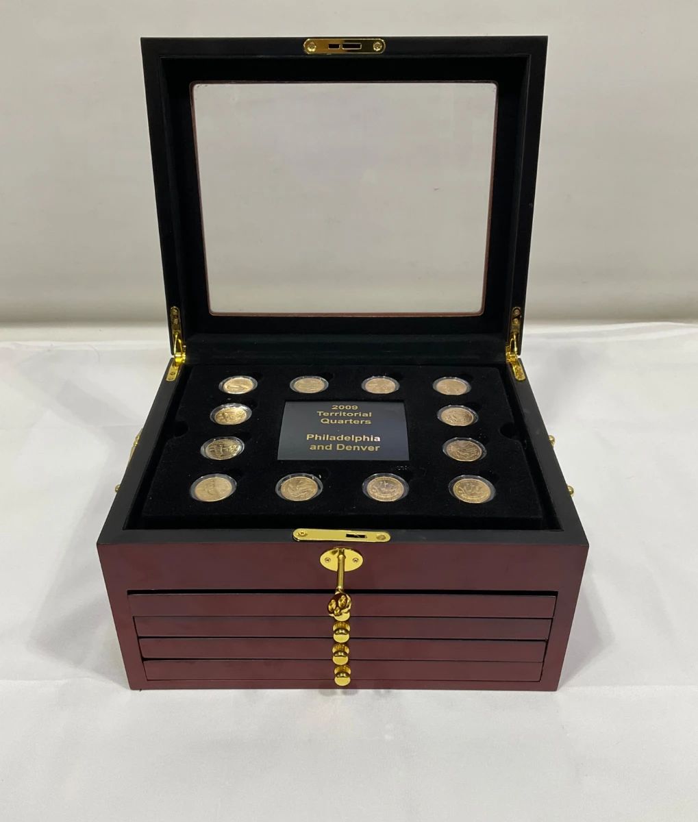 Complete 24K Gold Plated US State Quarter Set