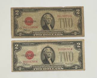 Two 1928 F Legal Tender Notes