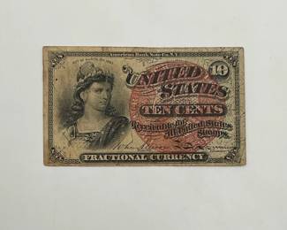 1863 4th Issue 10c Fractional Currency