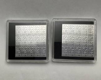 Two (2) 15-grain Silver Bars