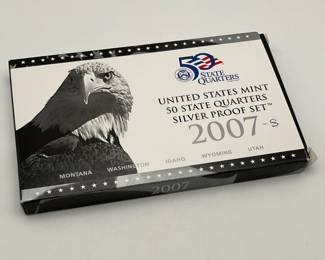 2007 US Mint State Quarters Silver Proof Set