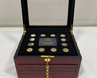 Complete 24K Gold Plated US State Quarter Set