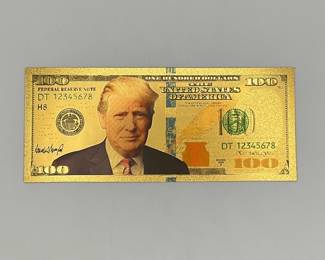 $100 Donald Trump 24K Gold Layered Note