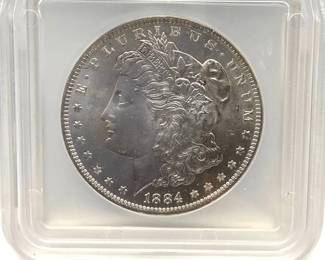 1884-O US Morgan Silver Dollar