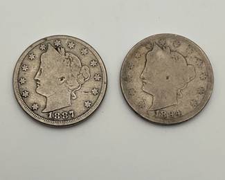 1887 & 1894 Liberty V Nickels