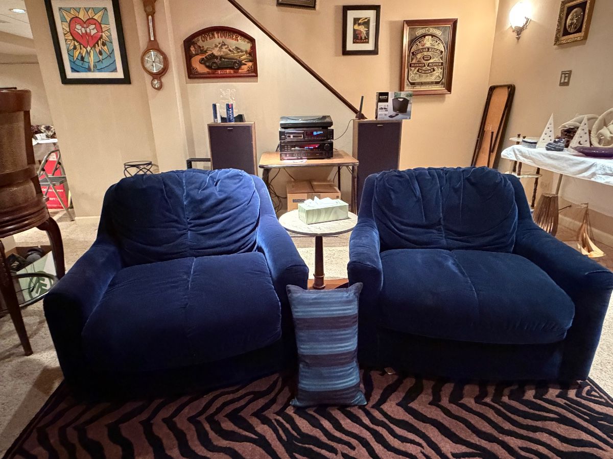 Round 2 - Velvet Plush Chairs - Lower Level