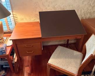Teak Drafting Table - Office Area