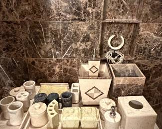 Stone and Acrylic Bathroom Accessories