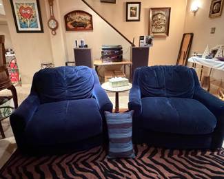 Round 2 - Velvet Plush Chairs - Lower Level