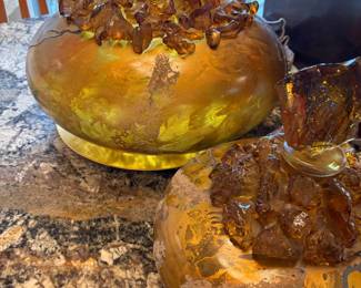 Unique & Unusual Abstract Glass Perfume Bottle