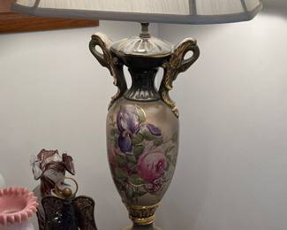 Beautiful floral ceramic lamp