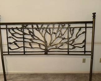 Tree of Life KING size metal headboard with rails