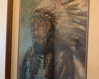Native American Indian Chief Print