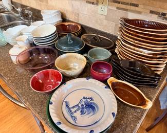 Ceramic glazed dishes