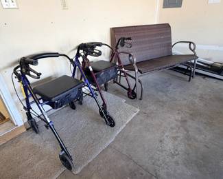 walkers, glider outdoor bench