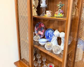 China cabinet of kick knacks