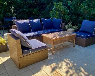 6 piece outside rattan set 