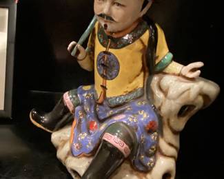 Asian fisherman sculpture 