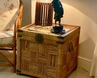 Tiger bamboo trunk , French bronze sculpture 