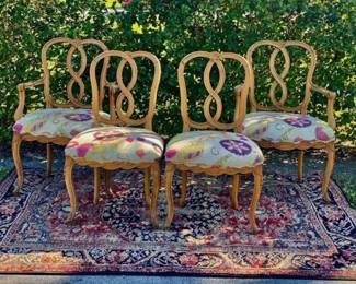 Pretzel back chairs (4) need reupholstery 