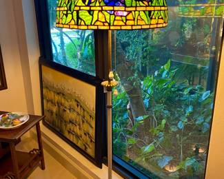 Stained glass antique floor lamp 