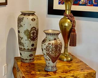 Vases and table 